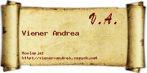 Viener Andrea névjegykártya